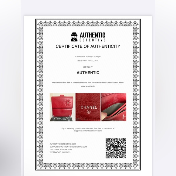 CHANEL CAMELLIA RED WALLET. EUC Rare color w/COA Host pick - Picture 3 of 8